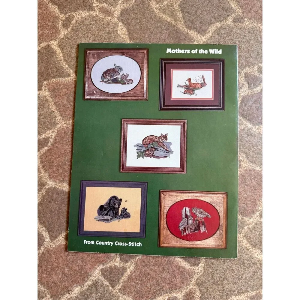 Vintage Wildlife Cross Stitch Pattern Book Mothers of the Wild Country